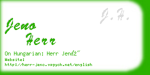 jeno herr business card